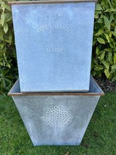 Large Zinc Square Planter