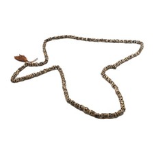Vintage Hand Carved Skull rope Necklace Prayer Beads Buddhist 