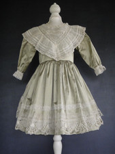 Green Silk Dress For Antique