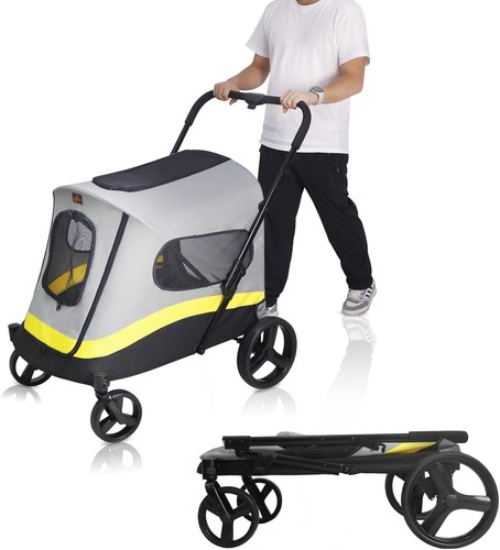 Large dog stroller - dog, foldable