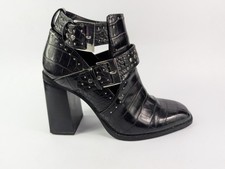 Zara Black Faux Leather High