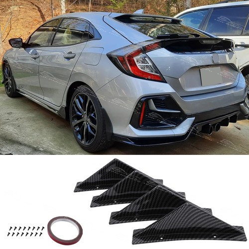 Carbon curved rear bumper - carbon,