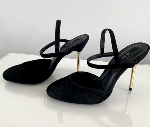Zara black suede leather - zara,
