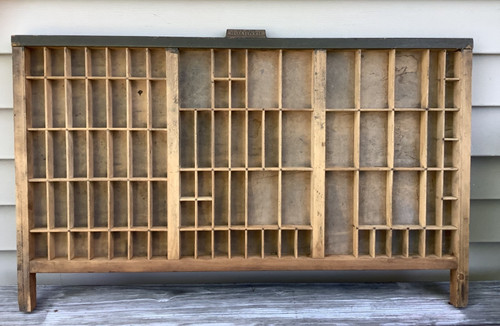 Antique wooden printers drawer - antique,