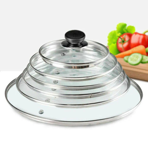 Glass lid pan frying saucepan - glass,