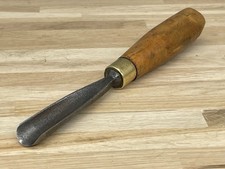 Vintage Branded Deep 3/4" Out Canal Gouge Chisel Woodworking Carving Old Tool