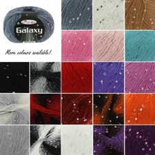 King Cole Galaxy Sequin DK Double Knitting Yarn Knit Wool Crochet 50g Ball