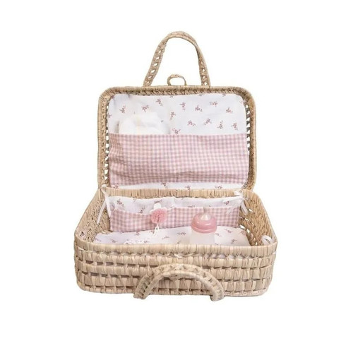 Padded moses basket with - basket,