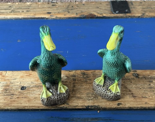 Pair vintage green chinese - pair, of