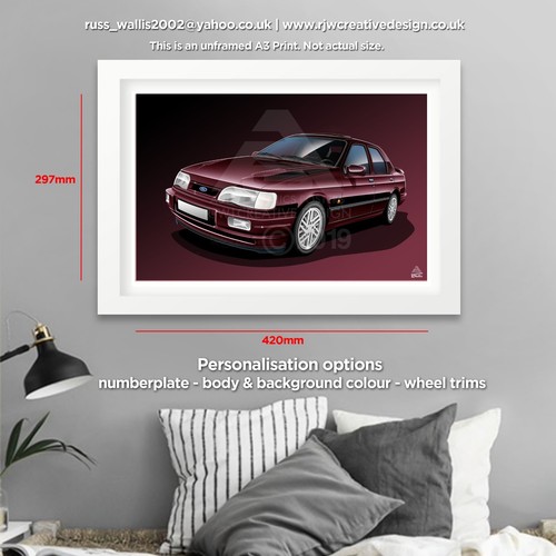 Ford sierra cosworth poster - ford,