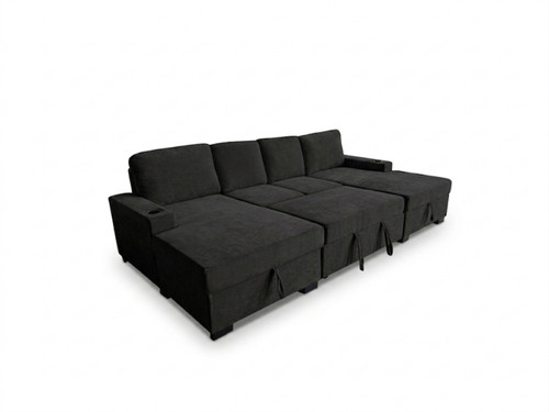 Shape corner sofa bed black - shape,