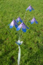Blue Purple Metal Flower Stake