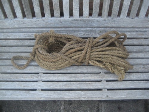 Length vintage hessian rope - length,
