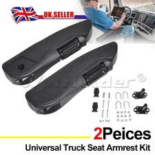 2x Universal Truck Seat Armrest Left Right Kit Adjust Arm Rest Car RV Boat Van