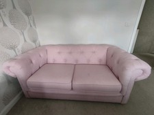 Very Solid PinkSofa 2 Seater Fabric Couch