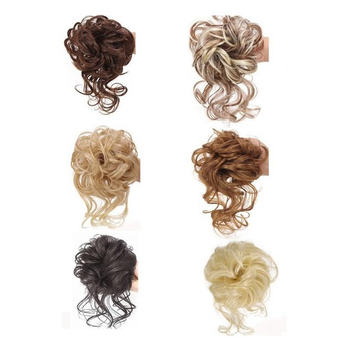 Messy bun hair - messy,