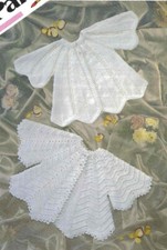 Knitting & Crochet pattern copy 1402.   Baby cardigans.  16-18" chest.  3ply