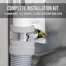 Universal Washing Machine Dishwasher Drain Waste Hose Extension Pipe Kit 2.5M