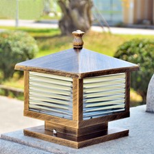 Outdoor Pillar Lamp Glass Post Lights Yard Pillar Lighting Garden Gate Post Lamp