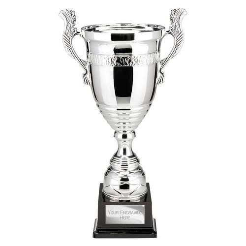 Silver cup with lid large - silver,