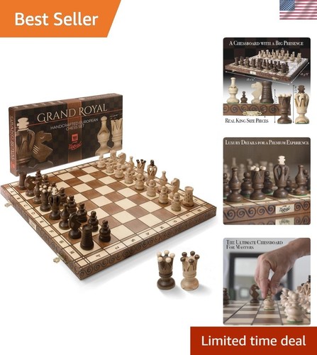 Grand royal wooden chess set - chess,