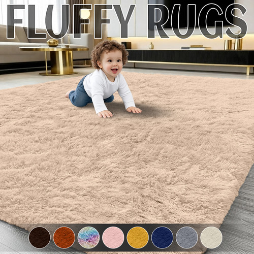 Fluffy rugs large shaggy - rugs, rug