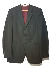 GIEVES & HAWKES Mens JACKET Tailored Dark Grey Black Suit City 21" Across Chest