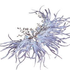White Feather Crystal Headpiece for Bride and Festives Event Delicate Hairband