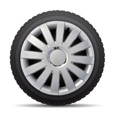 Set of 15" Wheel Trims Covers to fit Renault Scenic,Megan,Clio + centre badges