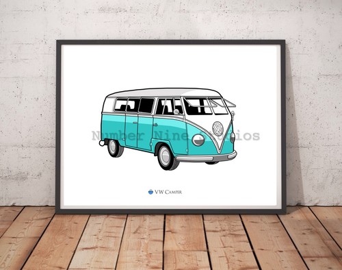 Camper split screen - vw, artwork