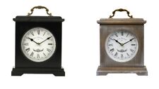 New French Country Inspired Reyenay Roman Numeral Mantle Clock in 2 Colors.