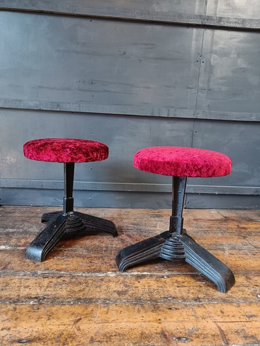 Vintage cast iron - stools, x2