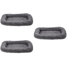 3pcs Warm Pet Sleeping Cushion Comfortable Pet Mat Non-Slip Puppy Mat (Grey)