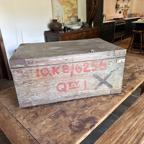 Old military storage box trunk - old,