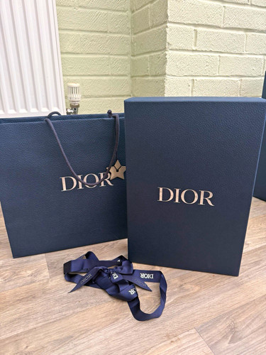 Dior blue logo paper gift - dior,