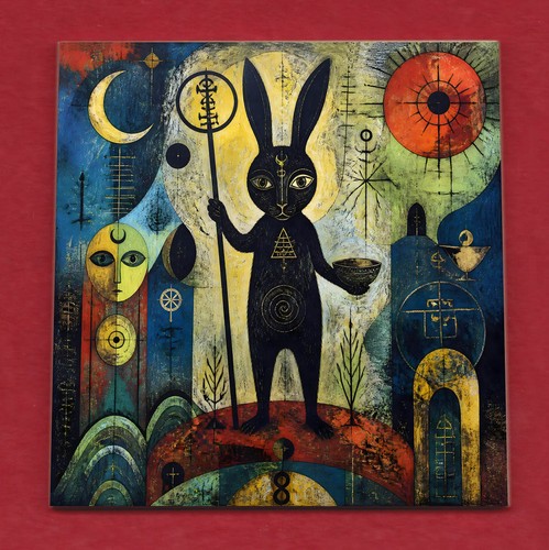 Pagan black rabbit hare - pagan,