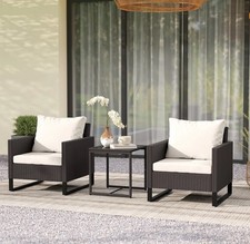 3 Piece Rattan Bistro Set