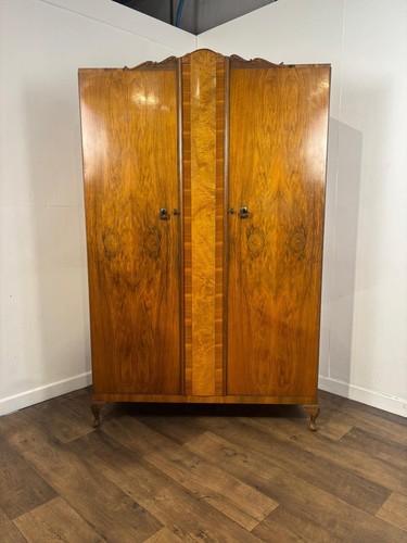 Vintage walnut veneered double - walnut,