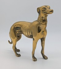 Vintage Collectible Brass Greyhound Ornament 