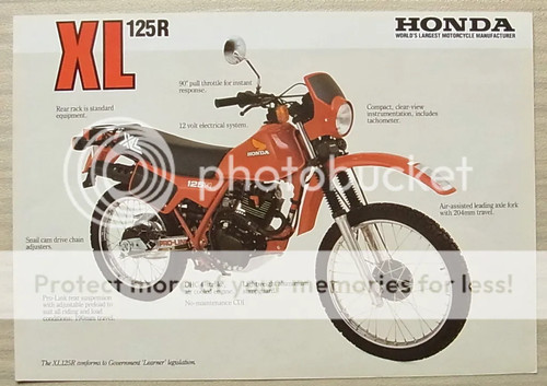 Honda xl125r motorcycle - honda, xl125r-c