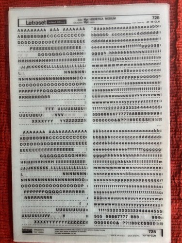 Four letraset instant - letraset,