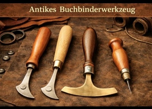 Antique bookbinding tools lot - antique,