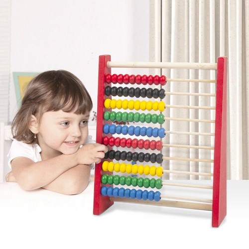 Educational wooden abacus red - educational,