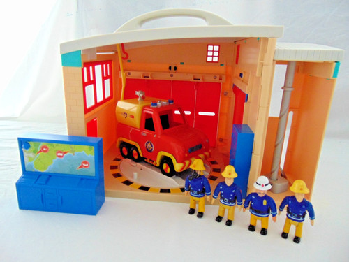 Fireman sam fire station with - fireman,