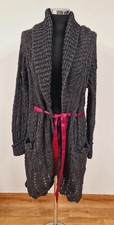 Odd Molly long cardigan size 2 UK 12/14 Truth or Dare grey tie fastening 