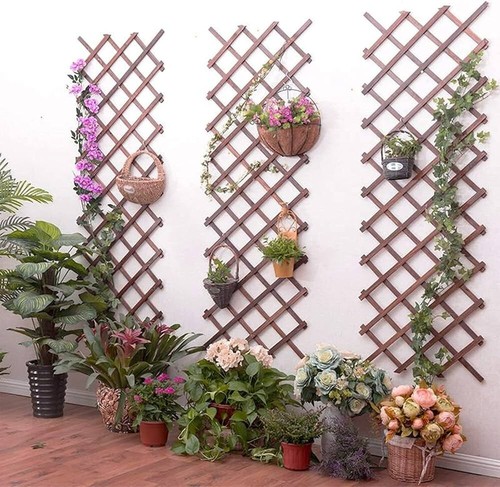 6ft wooden garden trellis 3pc - 6ft,