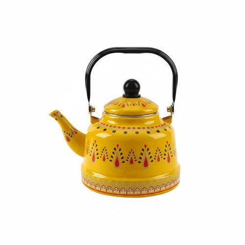 Traditional enamel kettle with - enamel,