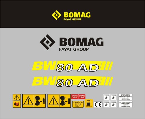 Bomag 5 roller decal - bomag,