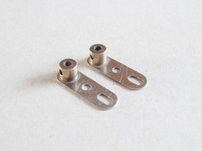 2 x Meccano Single Arm Crank Part 62 Nickel Plated Postwar Stamped