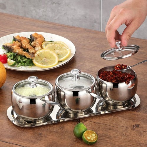 Stainless steel sugar - steel, bowl